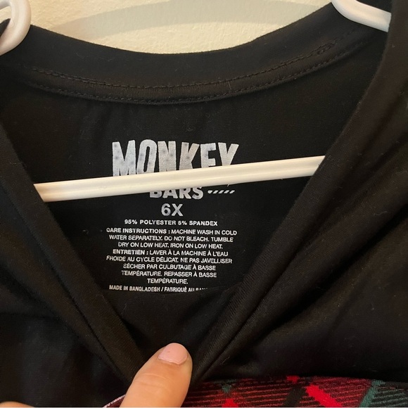 🌼 5/$25 Girls Holiday Plaid Dress Layered Top 6X Monkey Bars Tartan Christmas - Picture 3 of 7